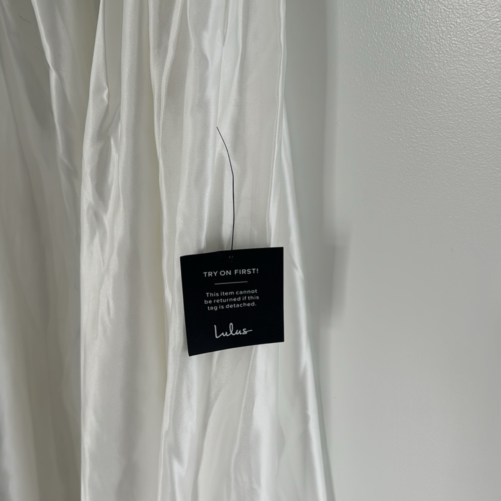 Lulus Modern Adoration White Satin Backless Lace-Up Maxi Dress - Picture 6 of 9